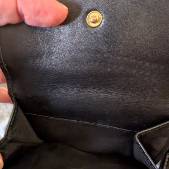COACH BUCKLE SOHO BLACK BI-FOLD WALLET Leather Trim - Picture 6 of 6